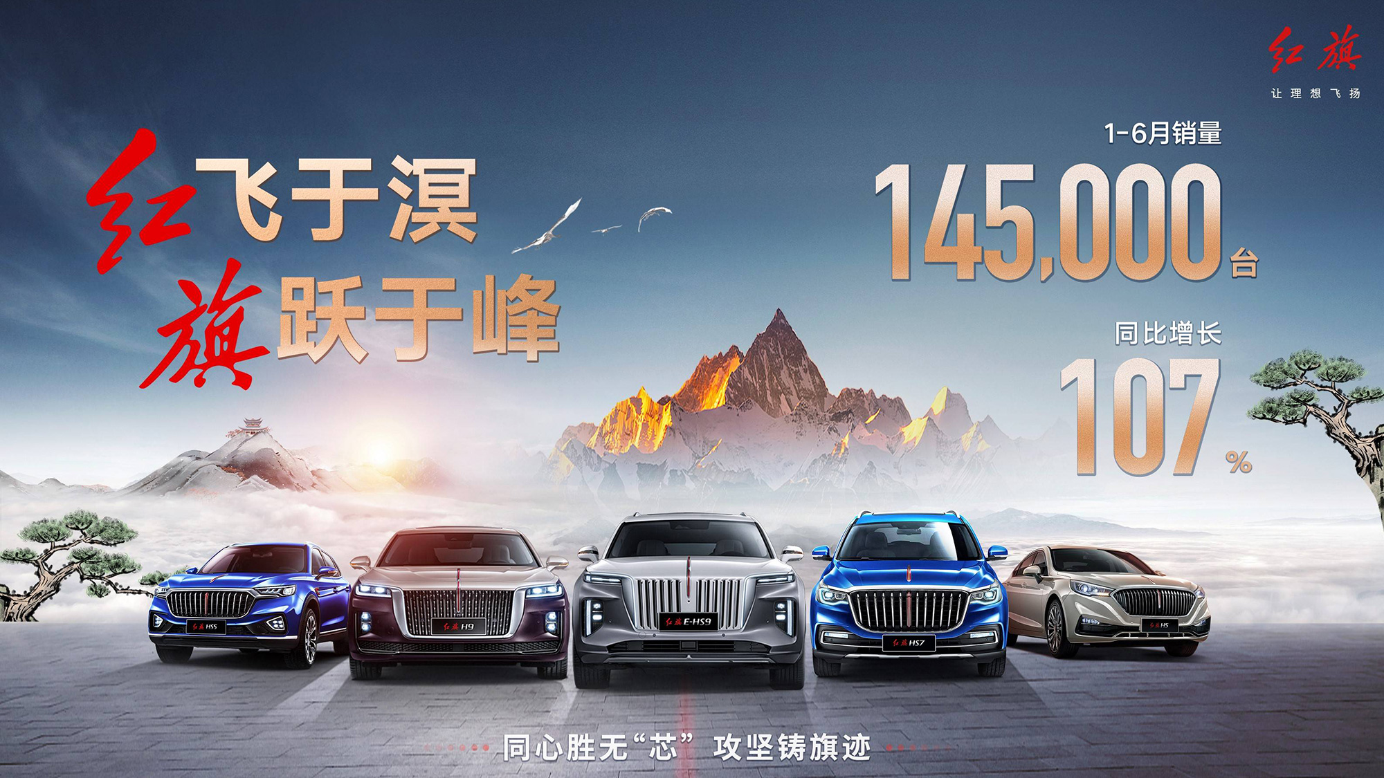 紅(hóng)旗汽車(chē)LOGO設計(jì)海(hǎi)報(bào)