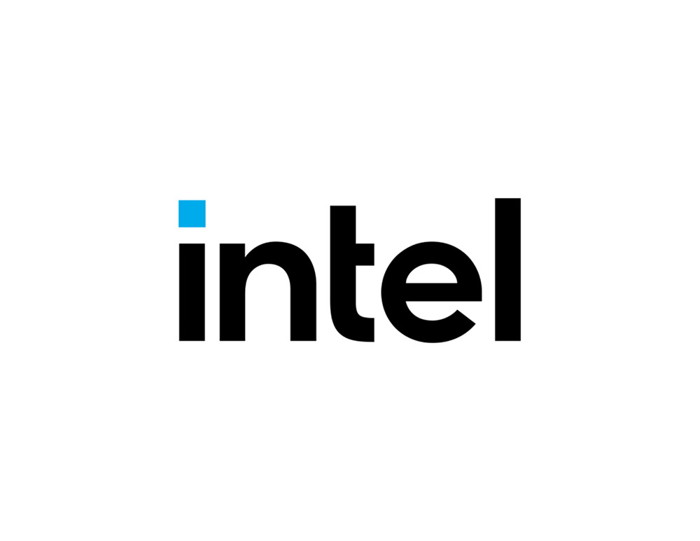 intel英特爾logo設計(jì)，新logo去(qù)掉了(le)外(wài)圓環，直接采用(yòng)字母的(de)設計(jì)