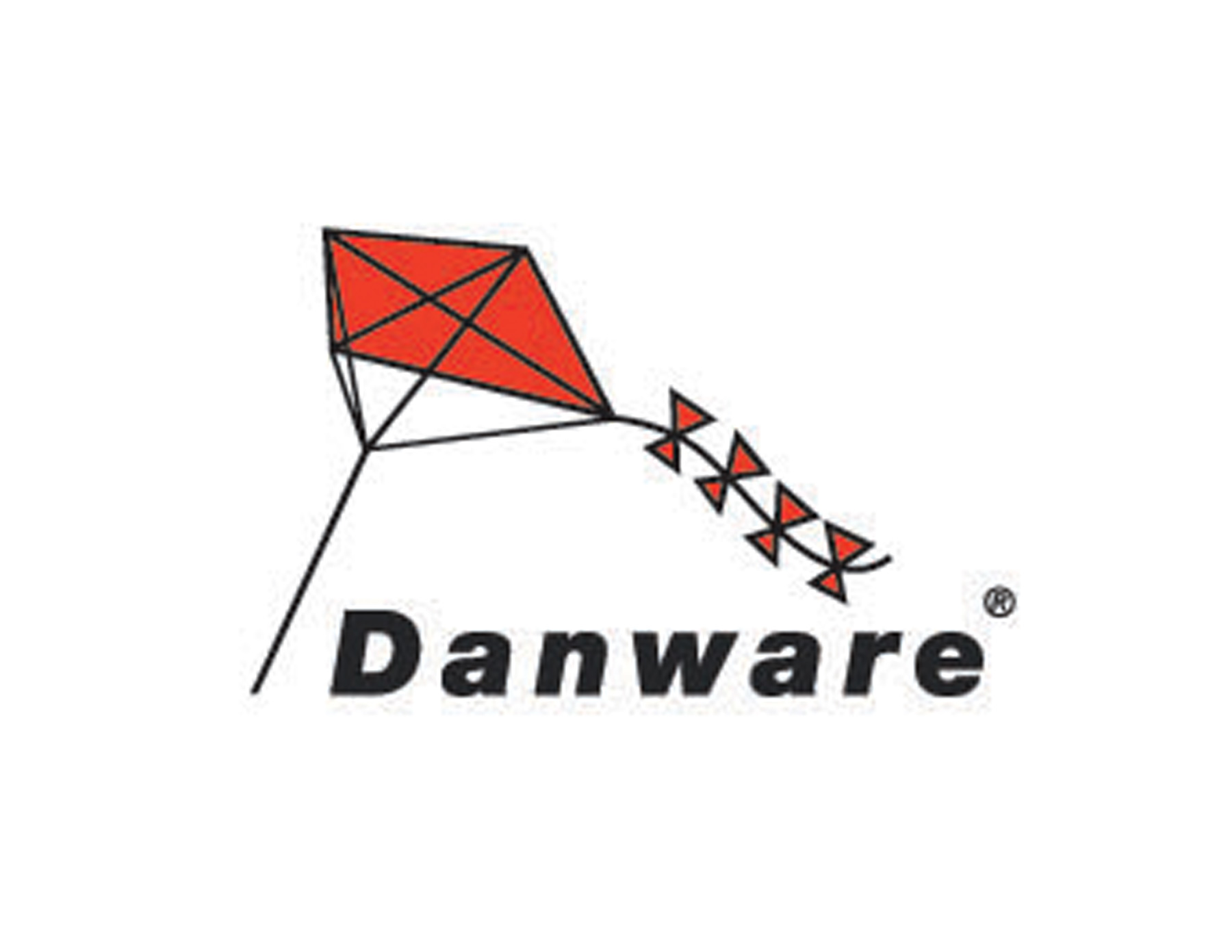 Danware風(fēng)筝品牌用(yòng)放(fàng)飛(fēi)的(de)風(fēng)筝為(wèi)LOGO形象，簡潔形象的(de)突出産品特征。