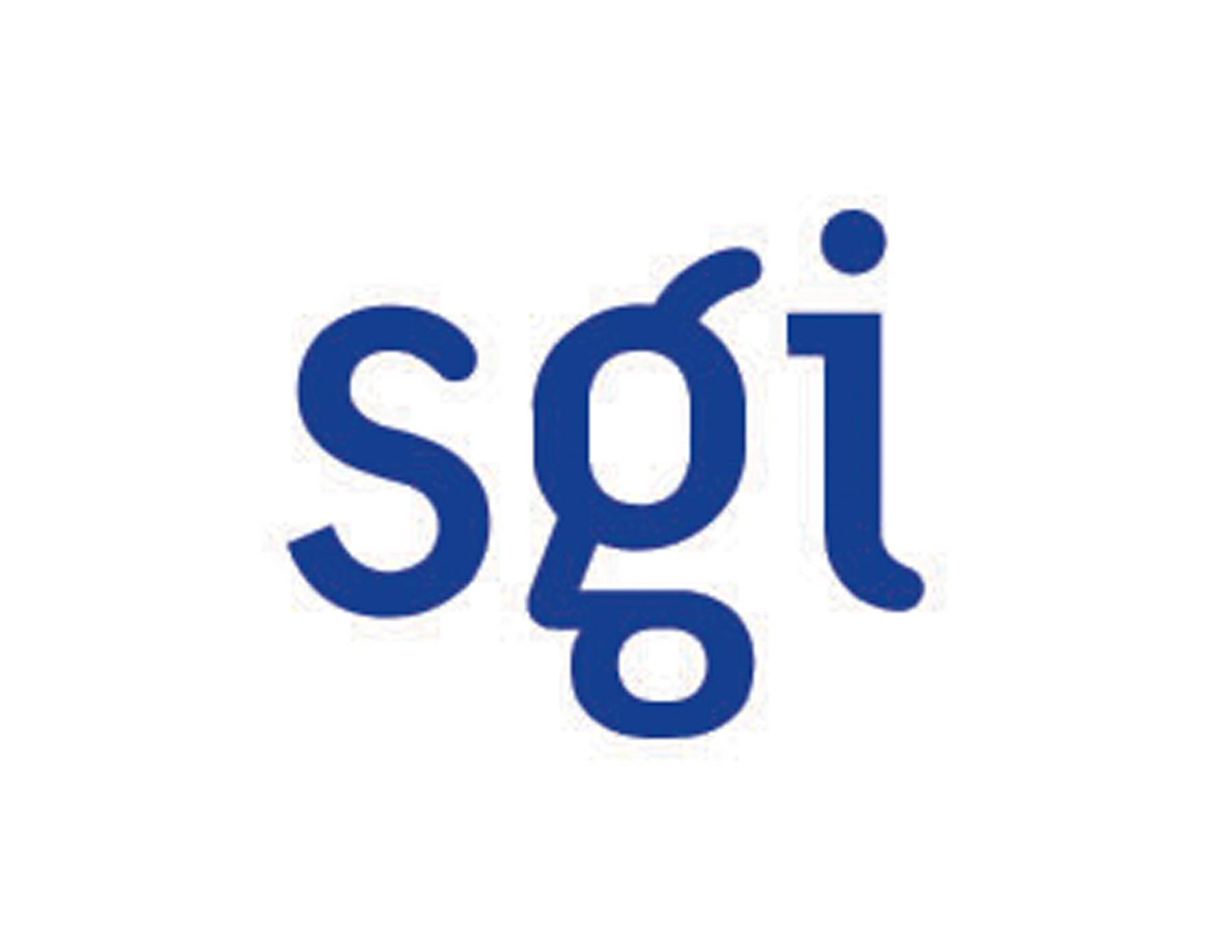 sgi三個(gè)字母為(wèi)圖案的(de)标志(zhì)，特點在于英文(wén)字體(tǐ)性格卡通(tōng)淘氣的(de)創意。