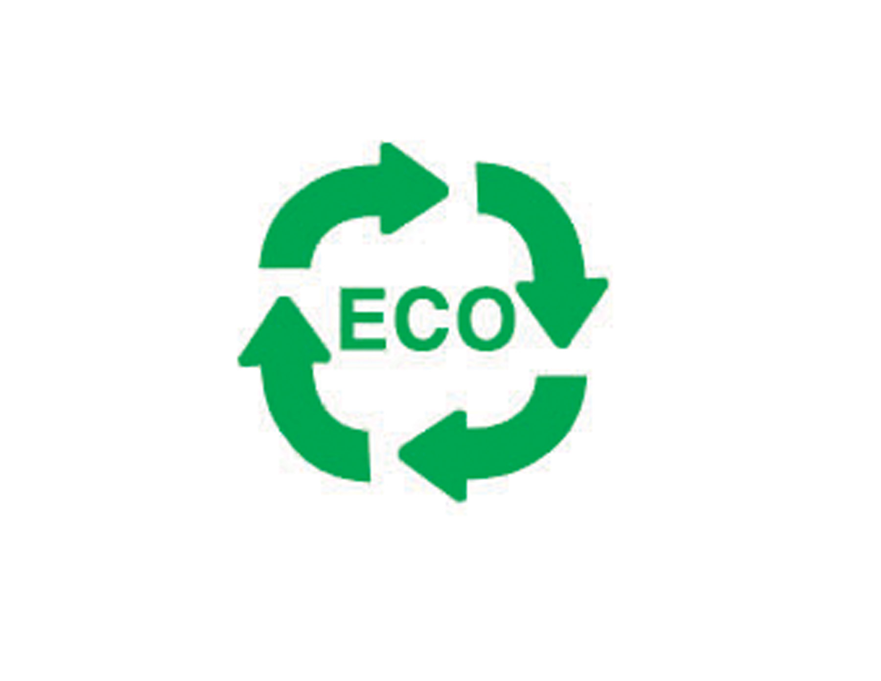 ECO綠(lǜ)色環形設計(jì)體(tǐ)現(xiàn)循環利用(yòng)，作(zuò)為(wèi)環保公司标志(zhì)形象貼切。