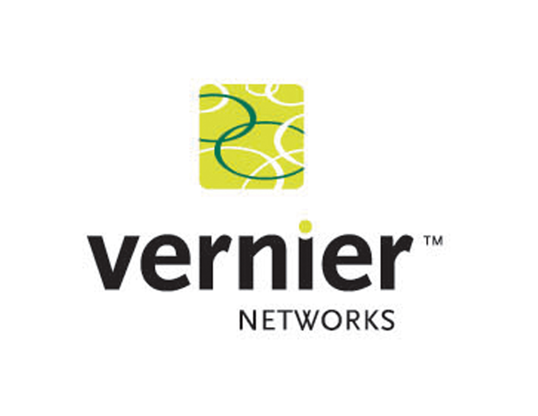 糖果食品LOGO設計(jì)以清新健康的(de)綠(lǜ)色配合圓形元素與品牌名稱vernier創意而成