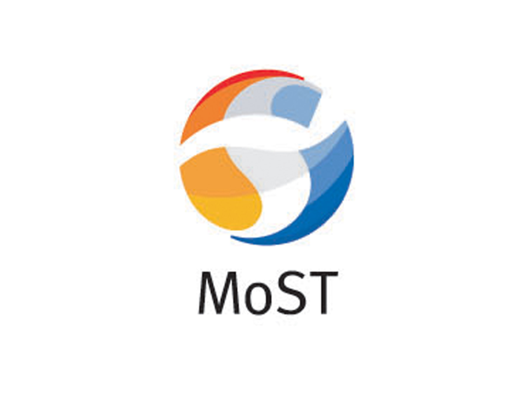 MoST教育培訓機(jī)構LOGO設計(jì)采用(yòng)紅(hóng)藍(lán)色對(duì)稱搭配