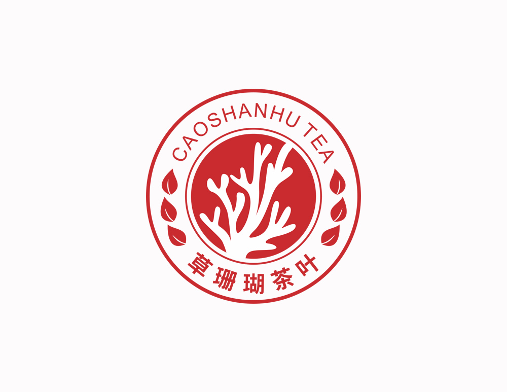 草(cǎo)珊瑚茶葉LOGO設計(jì)創意以珊瑚紅(hóng)和(hé)珊瑚的(de)設計(jì)元素來(lái)與品牌文(wén)化(huà)相(xiàng)呼應
